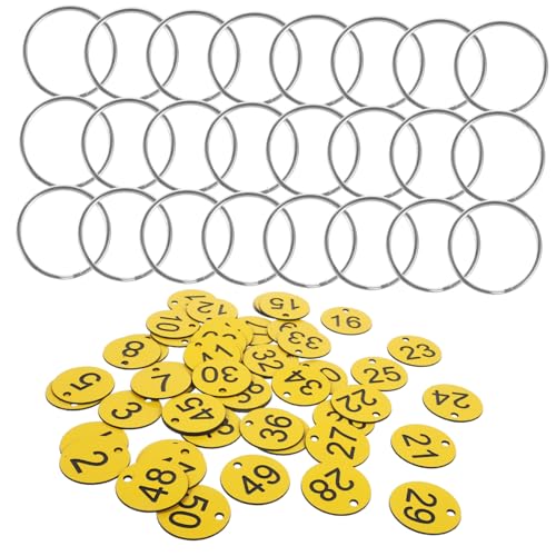DIKACA 50 Sätze Teiliges Runde Acryl Nummernschilder mit Metallringen zum Markieren und Identifizieren Leicht Hängbar Vielseitig Einsetzbar für Restaurant Kindergarten Einkaufszentrum DIKACA 50 Sätze Teiliges Runde Acryl Nummernschilder mit Metallringen zum Markieren und Identifizieren Leicht Hängbar Vielseitig Einsetzbar für Restaurant Kindergarten Einkaufszentrum von DIKACA