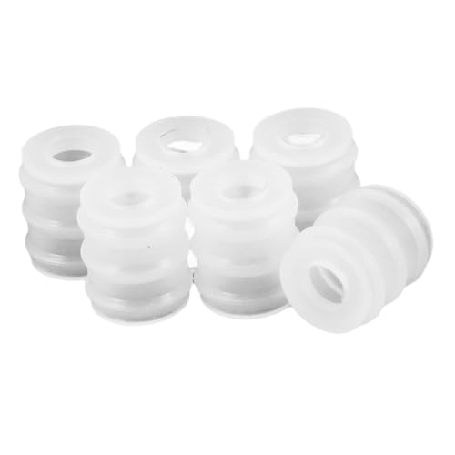 DIKACA 6 Stück Edelstahl Auslassrohr Dichtungsringe für Wasserpumpen Silikonabdichtung Einfache Montage Langlebig Geeignet für Küchen Campingbedarf von DIKACA