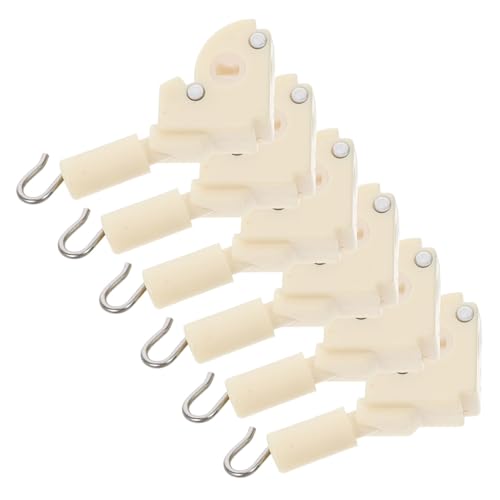 DIKACA 6 Stück Hakenfenster Ersatzteile Horizontal Kippmechanismus Stab Ersatz Fensterrollo Ersatz Kippstab Spitze Kunststoff Beige von DIKACA