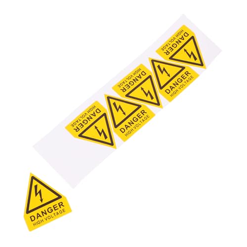 DIKACA 6 Stück Hochspannung Warnaufkleber Gelb schwarz Selbstklebend Gefahrenhinweis für Maschinen Elektrische Schutz vor Stromschlägen Industriewarnschild DIKACA 6 Stück Hochspannung Warnaufkleber Gelb schwarz Selbstklebend Gefahrenhinweis für Maschinen Elektrische Schutz vor Stromschlägen Industriewarnschild von DIKACA