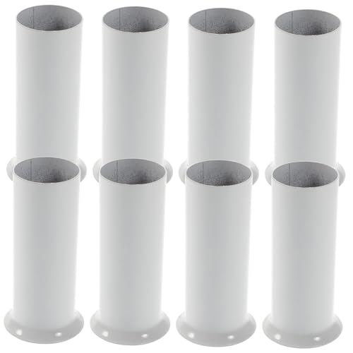 DIKACA 6 Stück Metall Kronleuchter Lampenfassung Abdeckungen Weiß Retro Stil Ersatz für Kerzenleuchter Basis Fassung Zubehör für Deckenleuchten und Pendellampen von DIKACA