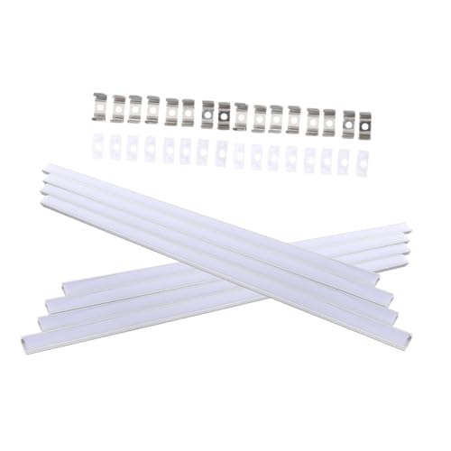DIKACA 8 Sätze LED Aluminium U Profil Leiste mit Abdeckung Langlebiges LED Cover Diffuser für Sichere Montage und Lichtverteilung bei Decken und Wandbeleuchtung DIKACA 8 Sätze LED Aluminium U Profil Leiste mit Abdeckung Langlebiges LED Cover Diffuser für Sichere Montage und Lichtverteilung bei Decken und Wandbeleuchtung von DIKACA