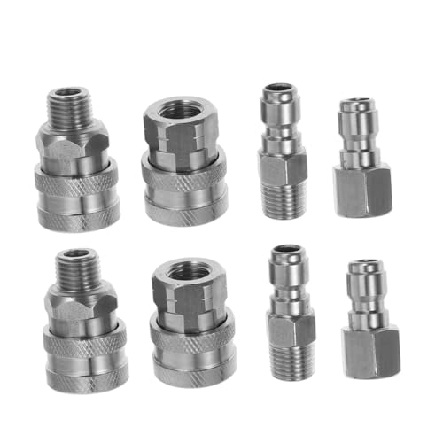 DIKACA 8 Stück Teiliges Set Edelstahl Schnellkupplungen und Npt Hochdruck Wasseranschlüsse für Pa-schaumkanonen und Profi-reinigungsgeräte Einfache Montage Vielseitige Größenanpassung DIKACA 8 Stück Teiliges Set Edelstahl Schnellkupplungen und Npt Hochdruck Wasseranschlüsse für Pa-schaumkanonen und Profi-reinigungsgeräte Einfache Montage Vielseitige Größenanpassung von DIKACA