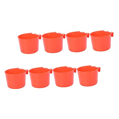 DIKACA 8 Stück Teiliges Vogelkäfig Futter Wassernapf aus Leichtem Abnehmbar Installieren Wiederverwendbar und Robust Geeignet für Wellensittiche Papageien und Kaninchen von DIKACA