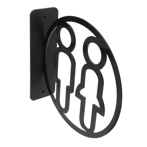 DIKACA Acryl Toilettenschild Doppelseitig mit Männer Damen Symbolen Stilvolles Wc Türschild für Büro Geschäft Badezimmer Langlebig Einfach zu Montieren Klares Design für Einfache von DIKACA