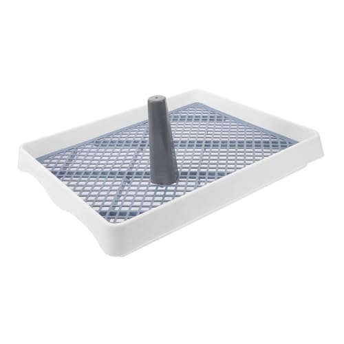 DIKACA Antirutsch Hundetoilette mit Großem Fassungsvermögen Kunststoff Urin tablett mit Spritzschutz und Netzboden Vielseitiges Welpen töpfchen für Innenbereich und Kleine bis Große von DIKACA