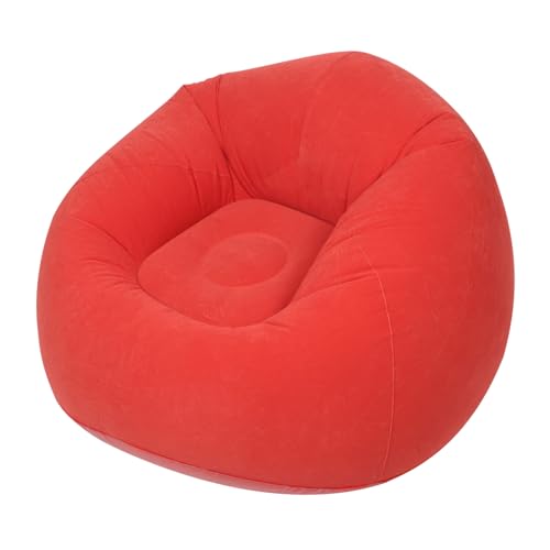 DIKACA Aufblasbarer Outdoor-Sofa mit Dicker Wasserdichter Oberfläche Faltbarer Tragbarer Lazy Chair für Camping Filmabend Lesen Robuster Bequemer Sitz für Erwachsene in Pink von DIKACA