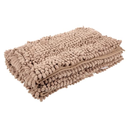 DIKACA Badematte Chenille Extra rutschfest Badezimmerteppich Saugfähig Kuschelig Taupe Flauschiger Badvorleger für Dusche und Wc Vorleger DIKACA Badematte Chenille Extra rutschfest Badezimmerteppich Saugfähig Kuschelig Taupe Flauschiger Badvorleger für Dusche und Wc Vorleger von DIKACA