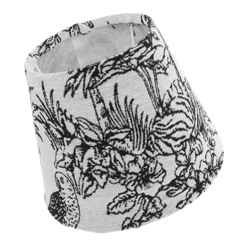 DIKACA Bestickter Lampenschirm mit Vogel Blumenmuster Stoff Lampenschirm Ersatz für Tischlampe Kompatibel Fassungen Langsam und Vielseitig Einsetzbar von DIKACA