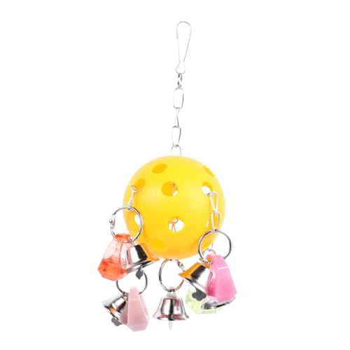 DIKACA Buntes Papageien Kauspielzeug mit Glocke Hängendes Vogelspielzeug zur Käfigdekoration Interaktives Beißspielzeug für Wellensittiche und Sittiche Unterhaltsames Klangspiel für von DIKACA