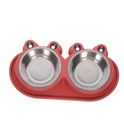 DIKACA Doppelter Futternapf für Katzen und Hunde mit Antispritz-mulde Aus rostfreiem Material Rutschfestem Kunststoffsockel Futter Wassernapf Klein für Kleine und Mittelgroße Haustiere DIKACA Doppelter Futternapf für Katzen und Hunde mit Antispritz-mulde Aus rostfreiem Material Rutschfestem Kunststoffsockel Futter Wassernapf Klein für Kleine und Mittelgroße Haustiere von DIKACA