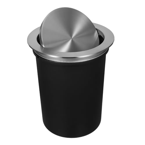 DIKACA Edelstahl Einbau Mülleimer mit Deckel Eingelassener Tisch Abfallbehälter für Küche Platzsparendes Design Geruchskontrolle Leicht zu Reinigen Moderne Küchenabfalllösung von DIKACA