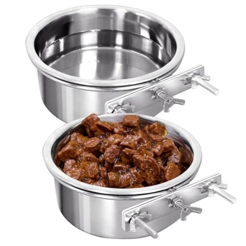 DIKACA Edelstahl Haustier Futternapf Hängend mit Schrauben Befestigung Rutschfestem Design für Hunde Katzen Welpen und Kitten Abnehmbar Verschüttsicher Leicht zu Reinigen Zufälliger Stil DIKACA Edelstahl Haustier Futternapf Hängend mit Schrauben Befestigung Rutschfestem Design für Hunde Katzen Welpen und Kitten Abnehmbar Verschüttsicher Leicht zu Reinigen Zufälliger Stil von DIKACA
