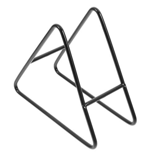 DIKACA Eisen Untersetzer Halter Organizer Dreieckiger Mehrzweck Becher Tellerhalter Kompakt Rutschfest für Küche Esszimmer Schwarz von DIKACA