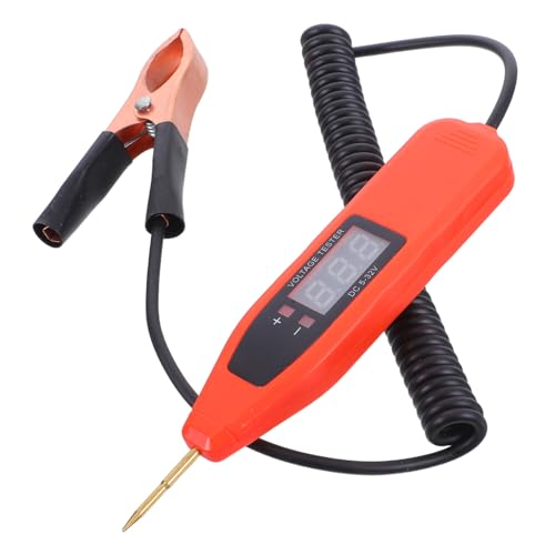 DIKACA Elektronisches Auto-Spannungsprüfgerät mit LED-Display Tragbarer DC-Spannungstester für Fahrzeug-Elektrokreise Präzise Fehlerdiagnose Vielseitig Kompatibel Leichtes Design für von DIKACA