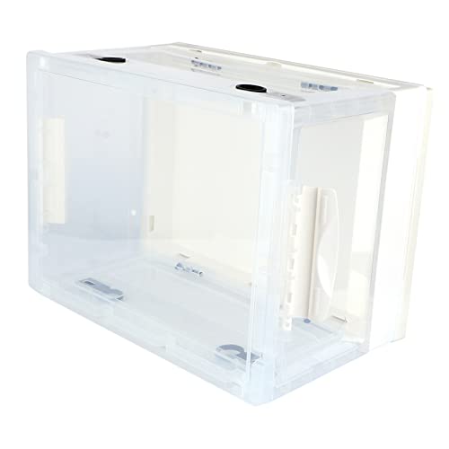 DIKACA Faltbare Aufbewahrungsbox Kunststoff mit Deckel Großer Stauraum Transparentes Design Vielseitige für Kleidung Bücher für Haushalt und Studentenwohnheim DIKACA Faltbare Aufbewahrungsbox Kunststoff mit Deckel Großer Stauraum Transparentes Design Vielseitige für Kleidung Bücher für Haushalt und Studentenwohnheim von DIKACA