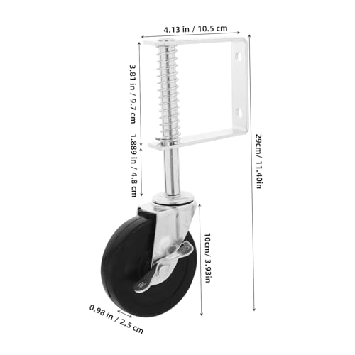 DIKACA Gefederte Torstützrolle Verzinkt Schwerlast Gartentor Schwenkrolle mit Geräuschreduzierung Einsetzbar für Holz Metalltore Einfache Montage Stabile Unterstützung bei Wohn von DIKACA