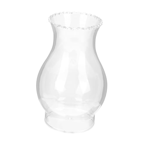 DIKACA Glaslampenschirm für Petroleumlampe Hitzebeständiger Ersatzglas kamin für Kerosinlampen Dekorativer Lampenaufsatz für Outdoor Camping und Innenräume Ø von DIKACA