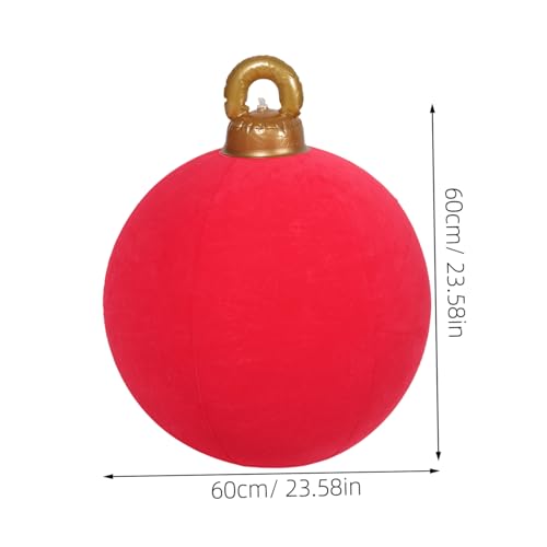 DIKACA Große Aufblasbare Weihnachtskugeln Weiches Flockiertes PVC Wetterfest Wiederverwendbar für Außenbereich Garten Veranda Party Festliche Weihnachtsbaumdekoration DIKACA Große Aufblasbare Weihnachtskugeln Weiches Flockiertes PVC Wetterfest Wiederverwendbar für Außenbereich Garten Veranda Party Festliche Weihnachtsbaumdekoration von DIKACA