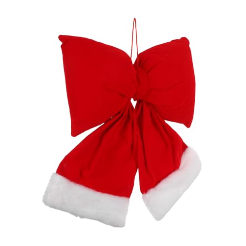 DIKACA Großer Weihnachts-schleifenanhänger aus Weichem Festliche Weihnachtsbaum-Spitze Türkranz-Dekoration Eleganter Leichter Weihnachtsdekorations-Bowknot für Fenster und Party von DIKACA