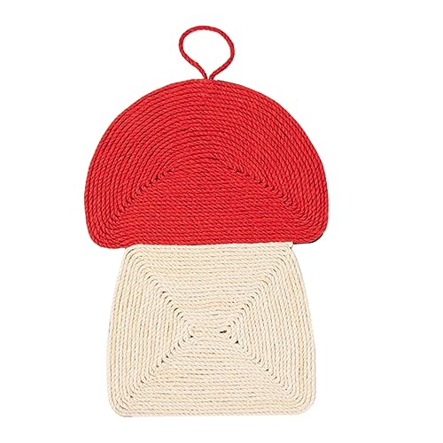 DIKACA Hängende Katzen Kratzmatte aus Langlebigem Sisal Pilzförmiges Kratzbrett für Kätzchen Kratzfestes Katzenpad zum Schutz von Möbeln Atmungsaktiv und Komfortabel für Zuhause von DIKACA