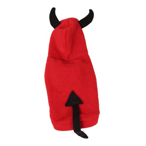 DIKACA Halloween Haustierkostüm Teufelsmantel Wintermantel für Hunde und Katzen Niedliche Verkleidung mit Ohren und Leicht Anzuziehen Pflegeleicht Festliches Design für Haustierliebhaber DIKACA Halloween Haustierkostüm Teufelsmantel Wintermantel für Hunde und Katzen Niedliche Verkleidung mit Ohren und Leicht Anzuziehen Pflegeleicht Festliches Design für Haustierliebhaber von DIKACA