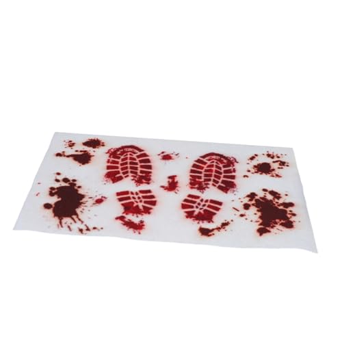 DIKACA Halloween Türmatte rutschfest Blutiges Muster Indoor Fußmatte Vielseitig Einsetzbar Für Haustür Wohnzimmer Badezimmer Halloween Dekor Retro Willkommen Teppich von DIKACA
