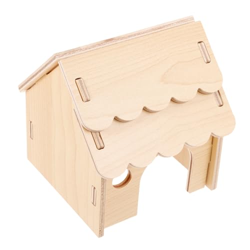 DIKACA Hamster Holzhaus Versteck Kleintierhaus Nager Spielhaus für Zwerghamster Meerschweinchen Kuschelhöhle Langlebiges Holzspielzeug für Nagetier Käfig Zubehör von DIKACA