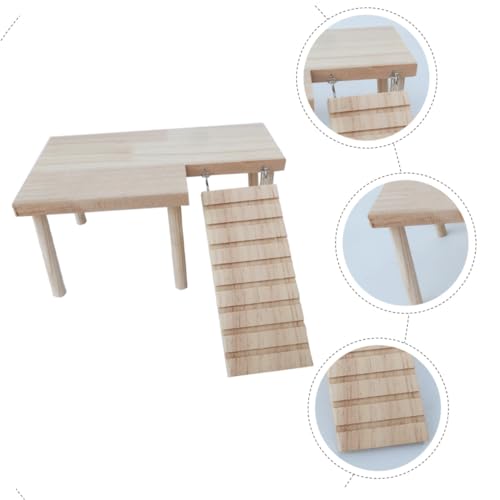 DIKACA Hamster Holzplattform mit Leiter Langlebiges Beißfestes Kletterspielzeug für Kleine Nager Wie Hamster Rennmäuse und Chinchillas Natürliche Holzleiter Spielstation für Käfig und DIKACA Hamster Holzplattform mit Leiter Langlebiges Beißfestes Kletterspielzeug für Kleine Nager Wie Hamster Rennmäuse und Chinchillas Natürliche Holzleiter Spielstation für Käfig und von DIKACA