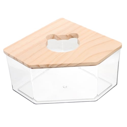 DIKACA Hamster Sandbad Box aus Kleines Transparentes Sandbadezubehör für Hamster Chinchilla und Kleintiere Stabiler Sandbad Behälter zur Beobachtung und Käfigdekoration von DIKACA