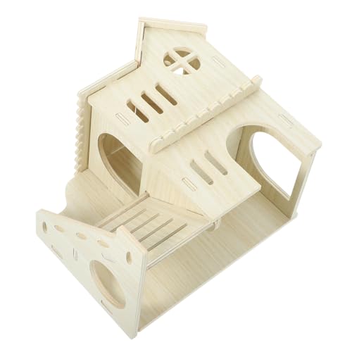 DIKACA Hamster Versteck aus Natürlichem Holz Mehrstöckiges Kleintierhaus Sicherer Rückzugsort für Hamster und Meerschweinchen Spielerisches Versteck zum Klettern und Verstecken für DIKACA Hamster Versteck aus Natürlichem Holz Mehrstöckiges Kleintierhaus Sicherer Rückzugsort für Hamster und Meerschweinchen Spielerisches Versteck zum Klettern und Verstecken für von DIKACA
