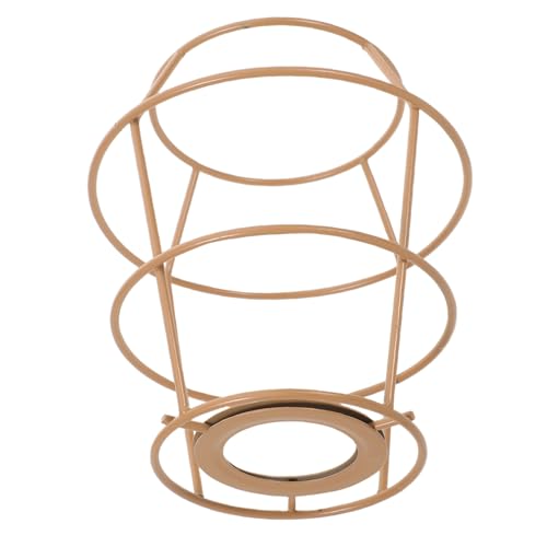 DIKACA Handgefertigter DIY Lampenschirmrahmen aus Eisen Metalllampenschirmkäfig für Seilgeflecht Vielseitiger Leuchtenhalter für Tisch- Decken Pendelleuchten Künstlerische von DIKACA