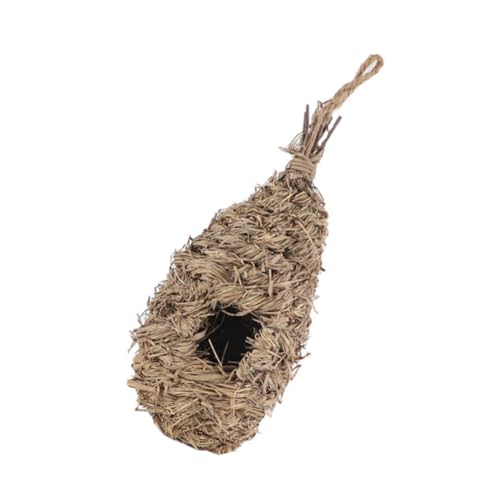 DIKACA Handgefertigtes Vogelnest aus Naturstroh mit Aufhängeseil Wetterfestes Vogelhaus für Draußen Komfortabler Nistplatz für Gartenvögel Dekoratives Hängehäuschen DIKACA Handgefertigtes Vogelnest aus Naturstroh mit Aufhängeseil Wetterfestes Vogelhaus für Draußen Komfortabler Nistplatz für Gartenvögel Dekoratives Hängehäuschen von DIKACA
