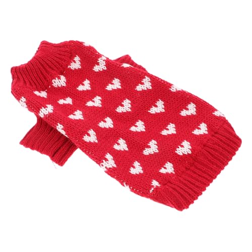 DIKACA Herzmotiv Hundepullover Rot Strickpullover für Kleine bis Mittelgroße Hunde Rundhals Wärmend und Bequem Einfach Anzuziehen Modisch für Valentinstag Hundekleidung für Haustiere DIKACA Herzmotiv Hundepullover Rot Strickpullover für Kleine bis Mittelgroße Hunde Rundhals Wärmend und Bequem Einfach Anzuziehen Modisch für Valentinstag Hundekleidung für Haustiere von DIKACA