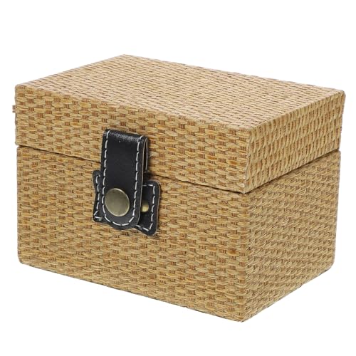 DIKACA Holz Schmuckschatulle Klein mit Verschluss Multifunktionale Aufbewahrungsbox für Schmuck Ringe und Andenken Dekorative Holzbox als Geschenkbox und Organizer für Zuhause und Reise von DIKACA
