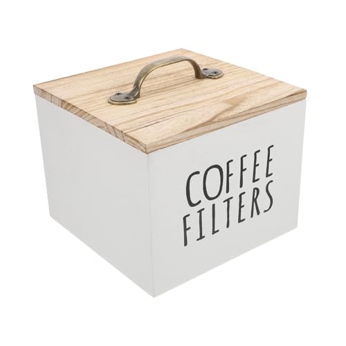 DIKACA Holz Teebox Organizer mit Deckel Stapelbare Aufbewahrungsbox für Teebeutel Robuste Holz konstruktion Großer Stauraum für Küche Büro und Haushalt Praktische Küchenorganisation von DIKACA