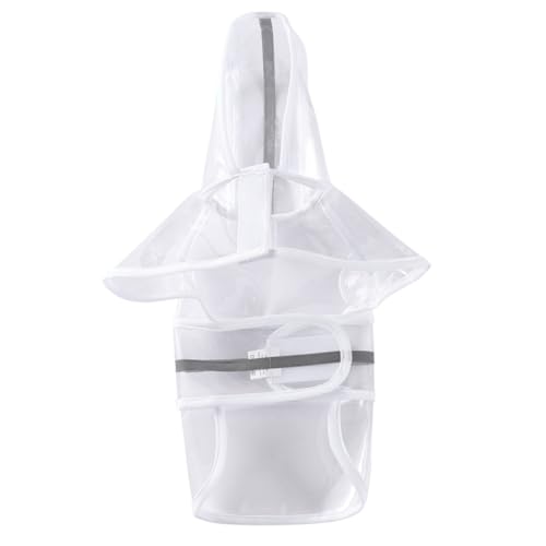 DIKACA Hunderegenmantel mit Kapuze Reflektierende Streifen Verstellbar für Kleine Hunde Sicherer Sitz Weiß S DIKACA Hunderegenmantel mit Kapuze Reflektierende Streifen Verstellbar für Kleine Hunde Sicherer Sitz Weiß S von DIKACA