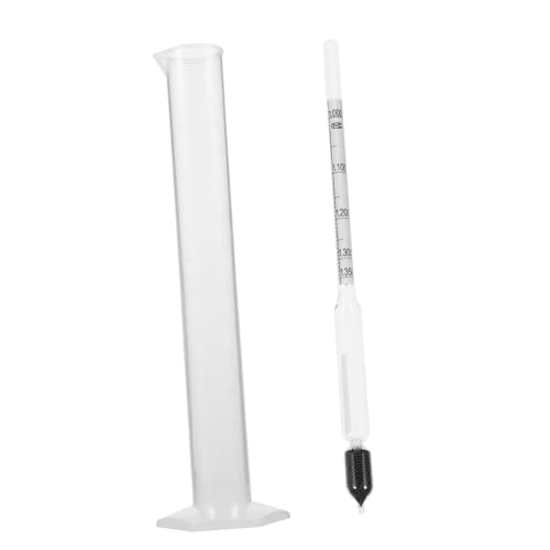 DIKACA Hydrometer mit Messzylinder für Küche Präziser Teigdichtemesser Alkoholprozent Tester Transparentes Kunststoff Messgerät Ablesbares Display Schnelle und Genaue Messung von DIKACA