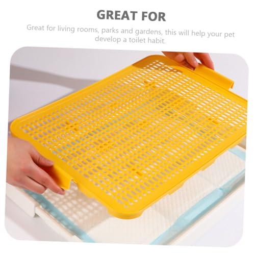 DIKACA Indoor Hundetoilette mit Dickem Tablett Tragbares Welpen töpfchen für Zuhause Langlebiges und Leichtes Hundetoiletten trainingspad Geeignet für Kleine Haustiere und Einfach zu von DIKACA