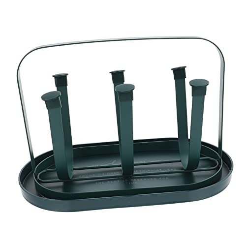 DIKACA Kunst Becherhalter mit Ablauftablett Stabiles Kreatives Abtropfgestell für Tassen und Flaschen Dekorativer Geruchsfreier Tisch Organizer Langlebiger Vielseitiger Cup Draining Rack von DIKACA