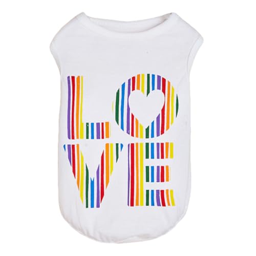 DIKACA Leichtes Ärmelloses Hundeshirt für Kleine Hunde und Katzen Buntes Sommer tierbekleidungs top mit Love Print Bequemes Locker Sitzendes Puppy Kitten Outfit Atmungsaktiv und Einfach DIKACA Leichtes Ärmelloses Hundeshirt für Kleine Hunde und Katzen Buntes Sommer tierbekleidungs top mit Love Print Bequemes Locker Sitzendes Puppy Kitten Outfit Atmungsaktiv und Einfach von DIKACA