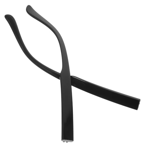 DIKACA Metal Brillenbügel Ersatz Breit Glänzend Schwarz Für Korrektionsbrillen Komfortabel Antirutsch Leicht Anpassbar von DIKACA