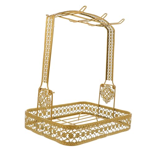 DIKACA Metall Kaffeetassenhalter Stabiler Becherhalter mit Untertassenablage Platzsparend für Küche und Bar Eleganter Kaffeetassen Organizer aus Robustem Eisen für Langlebige von DIKACA