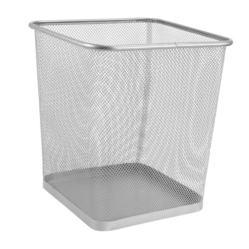 DIKACA Metall Mülleimer ohne Deckel Stabiler Haushalts Abfallkorb aus Eisen Nahtloses Drahtnetz Rostfrei Erhöhte Bodenabdichtung Quadratisch Silber für Büro und Zuhause DIKACA Metall Mülleimer ohne Deckel Stabiler Haushalts Abfallkorb aus Eisen Nahtloses Drahtnetz Rostfrei Erhöhte Bodenabdichtung Quadratisch Silber für Büro und Zuhause von DIKACA