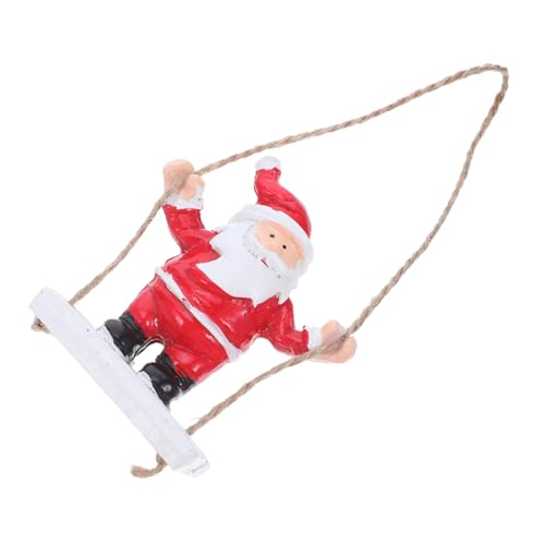 DIKACA Mini Resin Santa Swing Baumschmuck Handbemalt Weihnachtsfigur Weihnachtsbaumanhänger Vielseitige Weihnachtsdeko für Baum Fenster Tisch DIKACA Mini Resin Santa Swing Baumschmuck Handbemalt Weihnachtsfigur Weihnachtsbaumanhänger Vielseitige Weihnachtsdeko für Baum Fenster Tisch von DIKACA