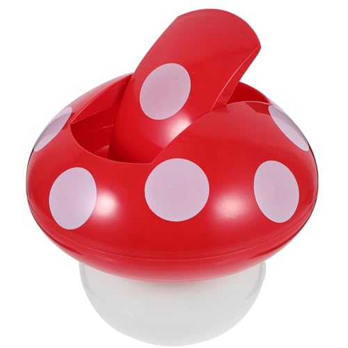 DIKACA Mini mülleimer Pilzform mit Deckel Kompakter Desktop abfalleimer aus Robustem Material Glatte Oberfläche Leicht zu Reinigen für Büro Küche und Zuhause von DIKACA