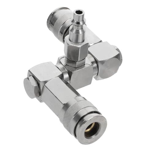 DIKACA Nickelplated Stahl Luftschlauchverteiler Drehgelenk Schnellkupplung Kompressor Zubehör für Garage und Industrie Hochdruck Splitter mit Präzisionsdichtung DIKACA Nickelplated Stahl Luftschlauchverteiler Drehgelenk Schnellkupplung Kompressor Zubehör für Garage und Industrie Hochdruck Splitter mit Präzisionsdichtung von DIKACA