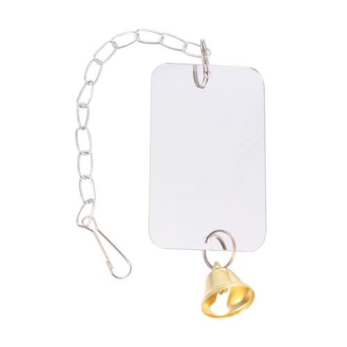 DIKACA Papageienspielzeug Käfig Aufhängen Spiegel mit Glocke Vogelkäfig Hängedekor für Wellensittiche und Nymphensittiche Robust und Langlebig DIKACA Papageienspielzeug Käfig Aufhängen Spiegel mit Glocke Vogelkäfig Hängedekor für Wellensittiche und Nymphensittiche Robust und Langlebig von DIKACA