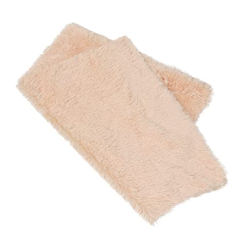 DIKACA Plüschiges Haustierbett Kissen Warmes Langfloriges Kuschelnest für Hunde und Katzen Waschbare Langlebige Schlafmatte für Drinnen und Draußen Geeignet für Jahreszeiten Apricot von DIKACA