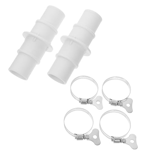 DIKACA Poolschlauch Adapter bis Langlebiger Saugerschlauch Verbinder mit Dichtung für Poolreiniger und Rückspülung Einfache Montage aus Robustem Material Inkl Schlauchschellen von DIKACA